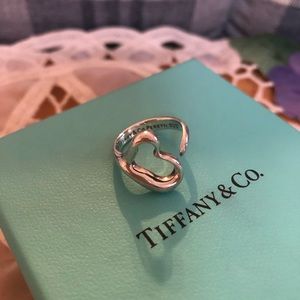 Tiffany & Co Elsa Peretti Open Heart Ring Size 6